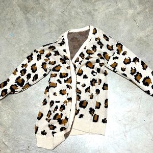 Women’s small cheetah cardigan really comfy